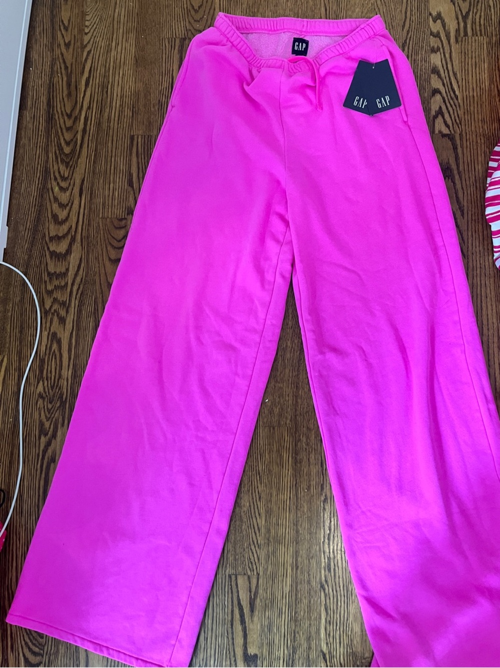 GAP Kids Bright Pink Wide-Leg Sweatpants